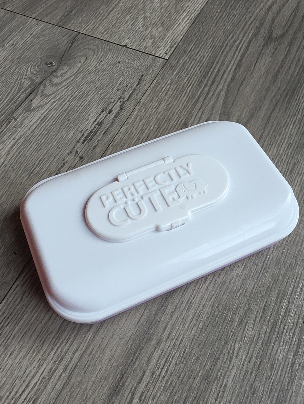 3/$6 Perfectly Cute White Baby Wipes Case - Portable Flip-Top Holder, Used